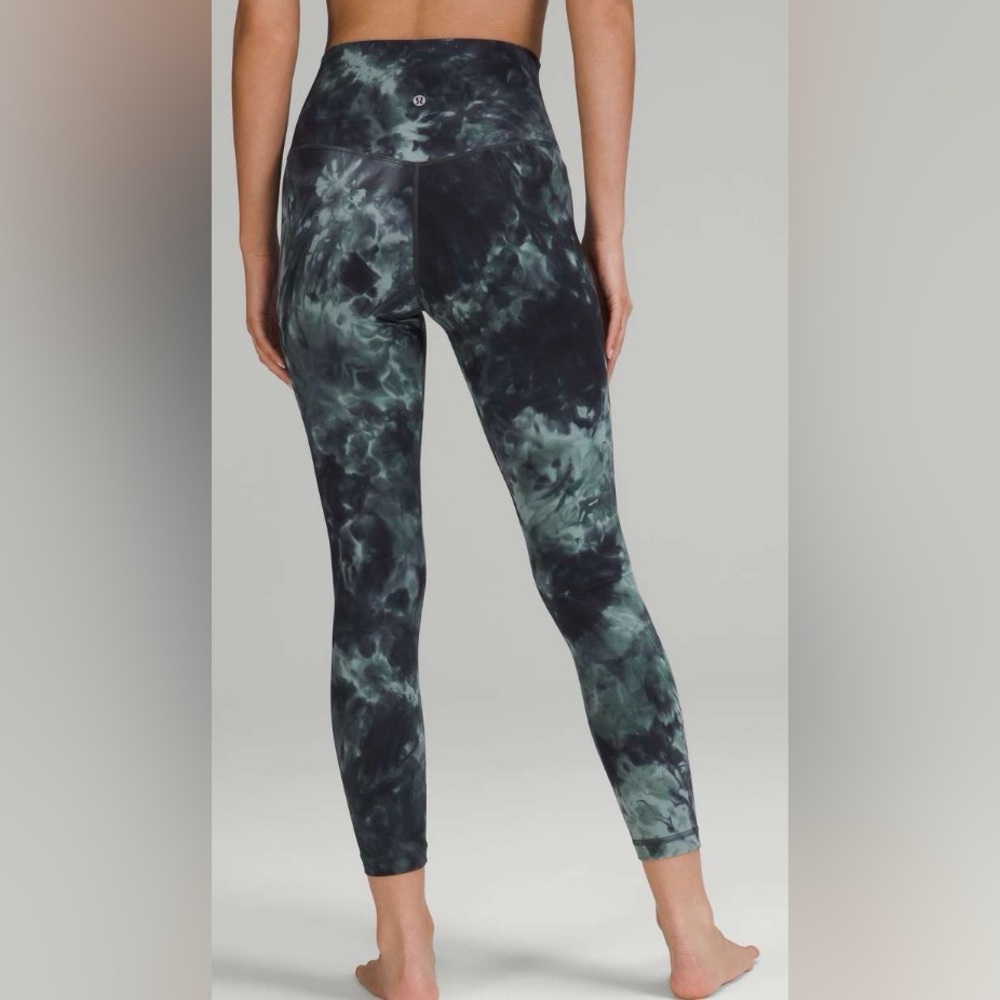 NWOT Lululemon Align High-Rise Pant 25" Diamond Dye Silver Blue Tidewater Teal
